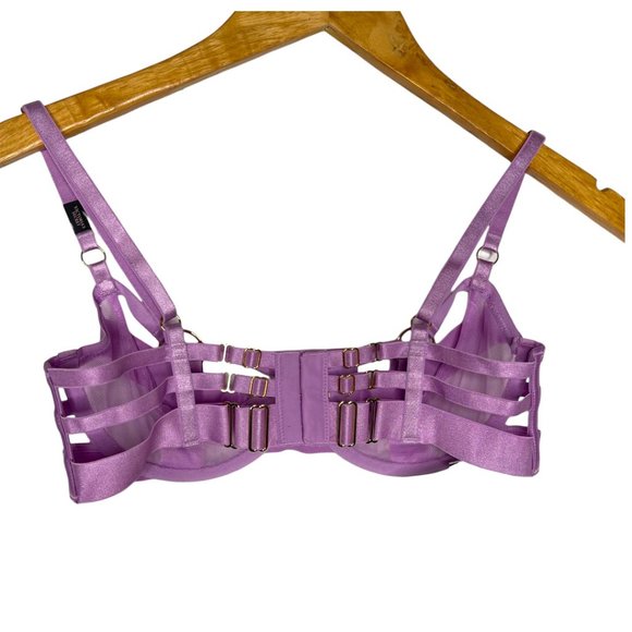 Victoria's Secret Very Sexy Unlined Balconette Strappy Harness Bra NWT - Picture 14 of 15